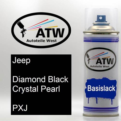 Jeep, Diamond Black Crystal Pearl, PXJ: 400ml Sprühdose, von ATW Autoteile West.